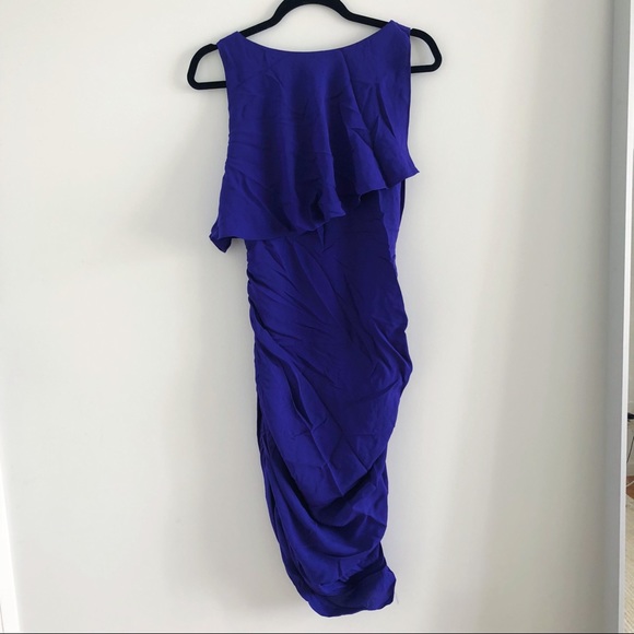 BCBG Max Azria Indigo Ruched “Going Out” Dress - Picture 5 of 7
